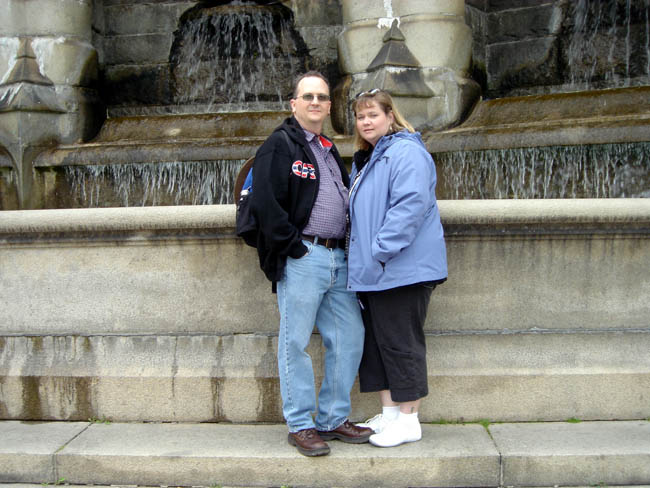 Us by the fountain