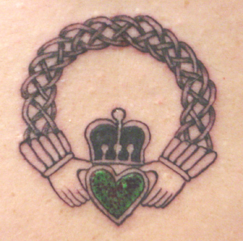 Sheila's claddagh tattoo