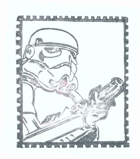 stormtrooper in a stamp