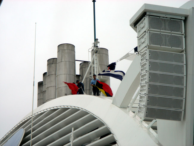 bringing in the flags