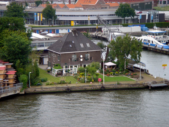 our house, in the middle of a canal.