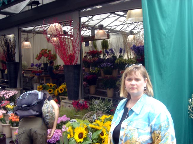 Sheila at the blooms market