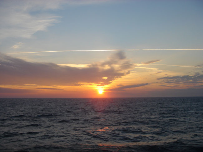 Sunset at sea