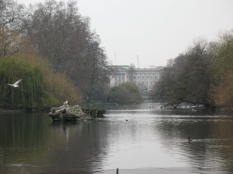 Across the lake in st. James park